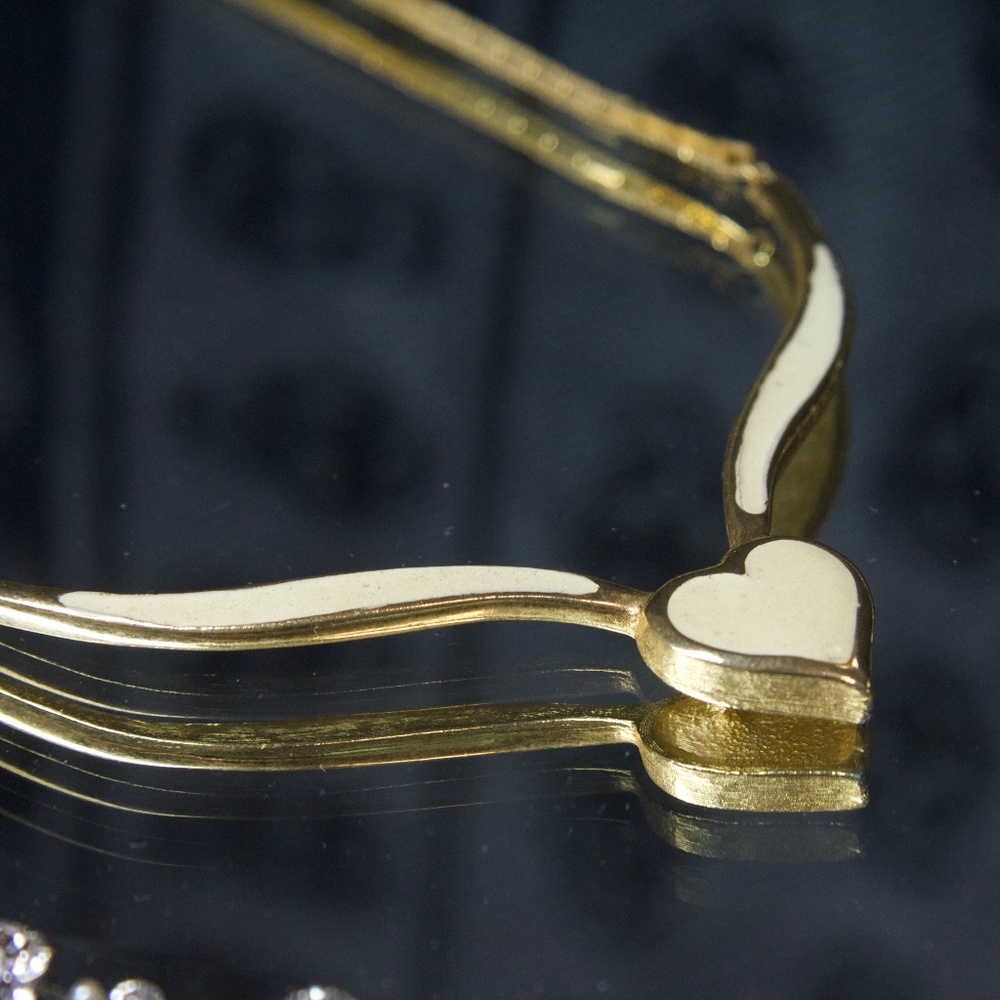 My Vintage Gold Dipped Gorgeous Heart Necklace - image 2